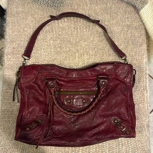 Balenciaga Le City Medium Bag - Burgandy